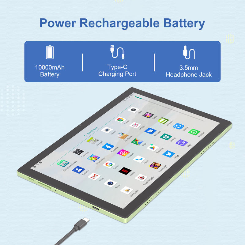 C Idea WIFI Android 14 Tablet layar sentuh dengan keyboard dan mouse CM8200plus Hijau