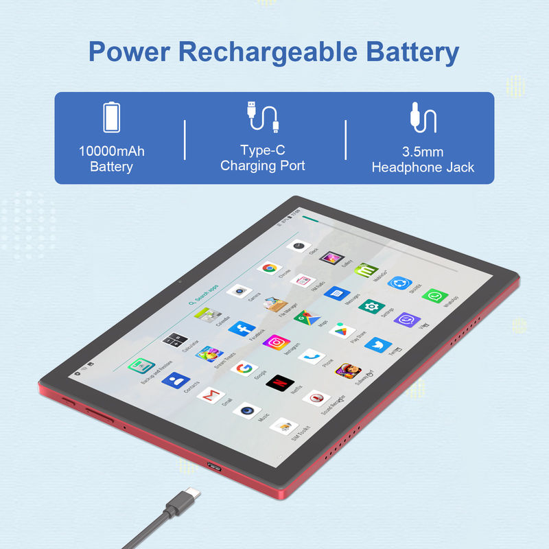 C Idea 10.1 Inch Android 14 Smart Tablet Pc Dengan Dual SIM dan Pen CM8200Plus merah