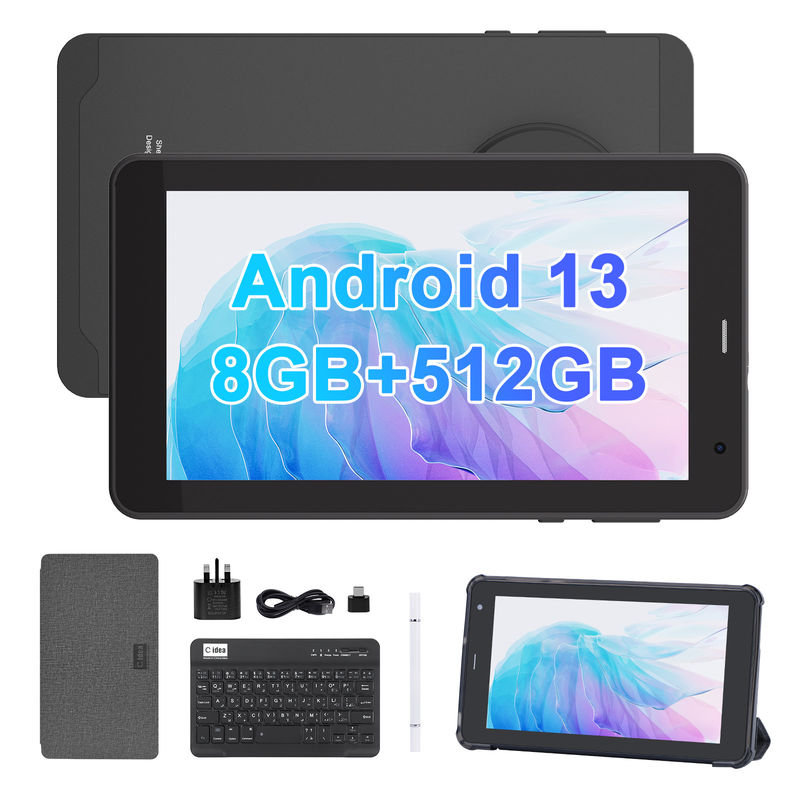 C Idea Android 13 Tablet 512GB Dengan SIM 7 Inch Tablet PC CM518 Pro Hitam