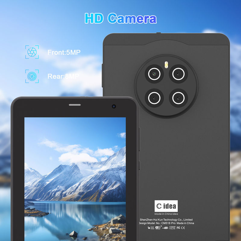 C Idea Android 13 Tablet 512GB Dengan SIM 7 Inch Tablet PC CM518 Pro Hitam