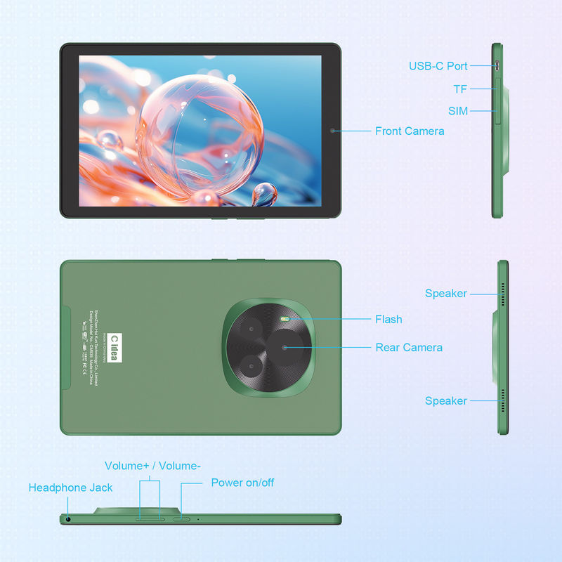 C Idea 5G Tablet Pendidikan 800x1280 IPS Tablet Layar Sentuh Dengan Stylus Pen CM935 hijau
