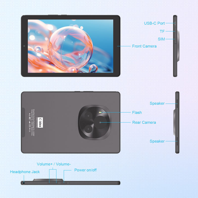 C Idea Android Tablet IPS Screen Smart Tablet PC Dengan Sim Untuk Siswa Pendidikan CM935 Hitam