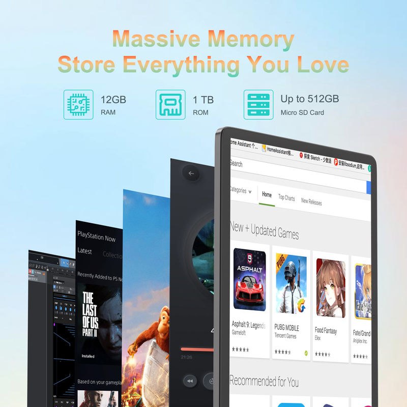 C Idea 14 Inch Tablet PC Tablet Android terbaru untuk orang dewasa Bekerja CM14000 plus Hitam