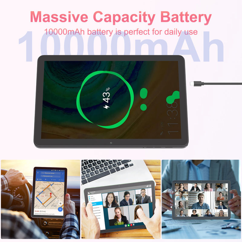 C Idea 10,1 Inci 5G LTE Tablet Dengan Slot Kartu Sim Tablet Android Pendidikan Pc M8300 Plus Hitam
