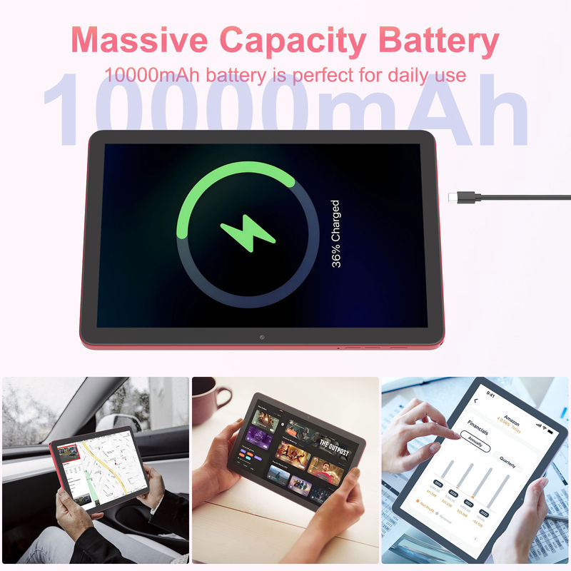 C Idea Tablet 10,1 Inci 5G LTE Tablet Touch Screen Tablet Pc Untuk Penggunaan Harian CM8300 Plus Merah
