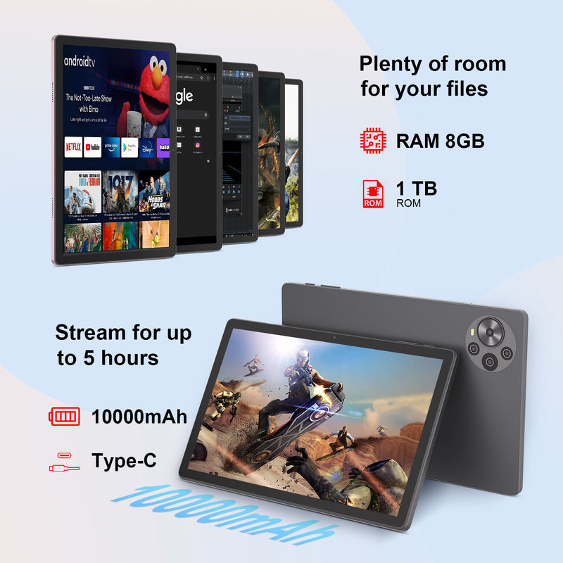C Idea 10.36 Inch Tablet PC 2K Screen Tablet Android terbaru untuk siswa Cm10500 Plus Grey