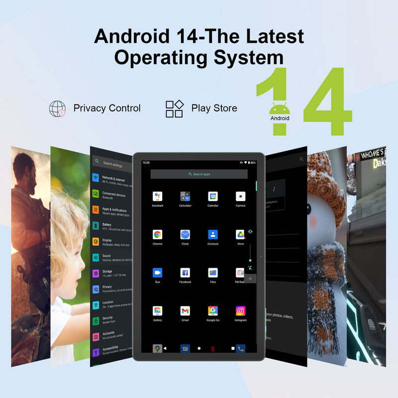 C Idea Terbaru 10.36 Inch Touch Screen Tablet Android dengan Dual SIM CM10500 Plus hijau
