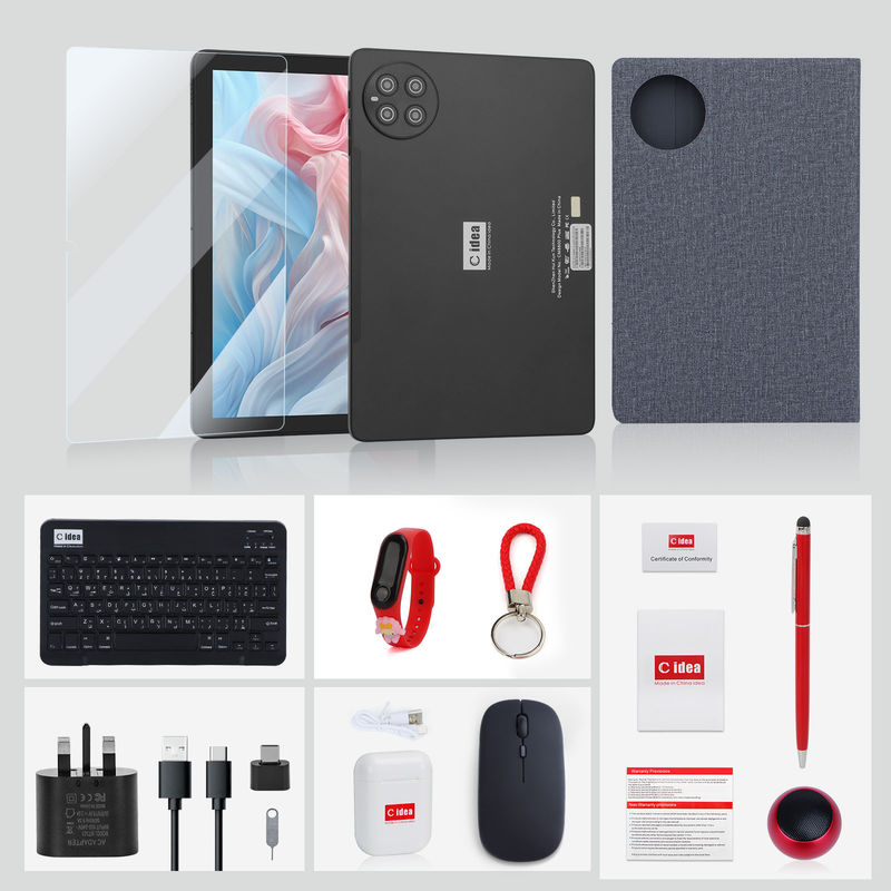 C idea 10000mAh Baterai 8GB+512GB 10.1 Inch Smart Tablet dengan Bluetooth Keyboard CM8500