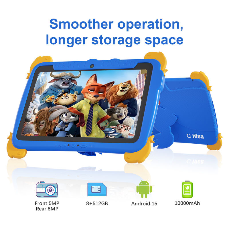 C idea 10,1 inci Tablet Kidspad Android 15 Quad-Core Processor dan Parental Controls CM10000plus