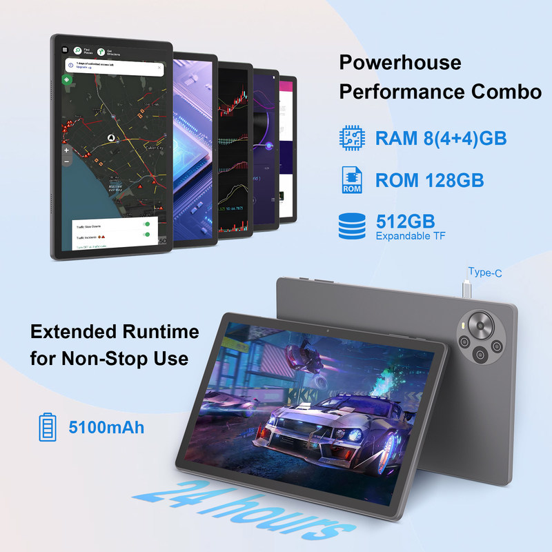 C Idea Tablet PC Android 14 10.36 Inci Layar 2K Tablet Pendidikan Untuk Siswa R1036