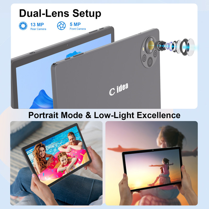 C Idea Tablet PC Android 14 10.36 Inci Layar 2K Tablet Pendidikan Untuk Siswa R1036