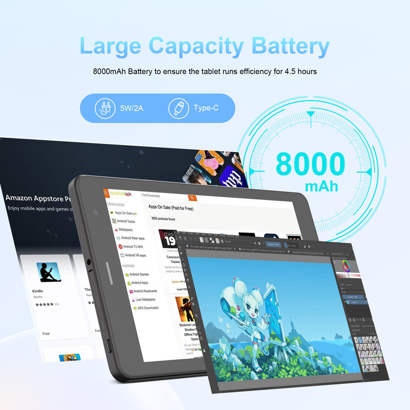 Tablet WiFi 5G C Idea Untuk Siswa Dengan Dukungan SIM Tablet PC 8 Inci CM817Pro max