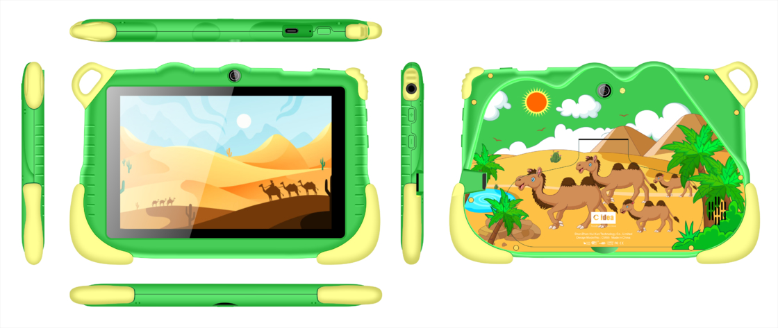 Tablet Terbaru C Idea 6+128GB Android 12 Kidspad dengan Aplikasi Edukasi CM85 hijau