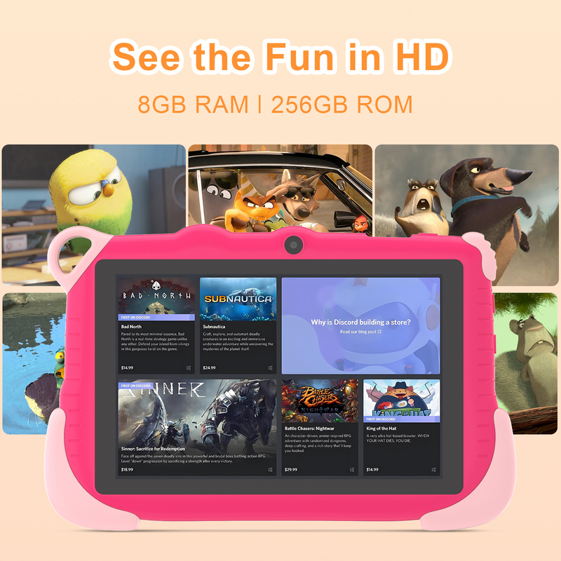 C Idea 7 Inch Android 15 Tablet Smart Pendidikan Untuk Siswa CM78 pink