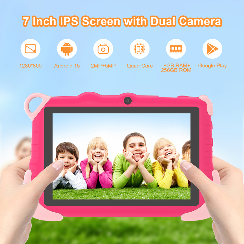 C Idea 7 Inch Android 15 Tablet Smart Pendidikan Untuk Siswa CM78 pink