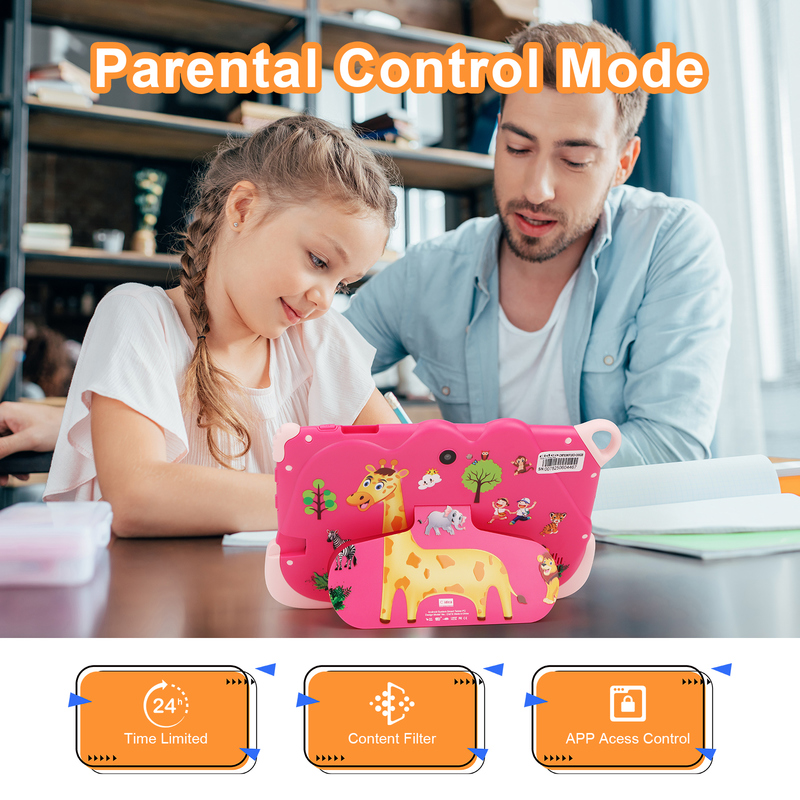 C Idea 7 Inch Android 15 Tablet Smart Pendidikan Untuk Siswa CM78 pink