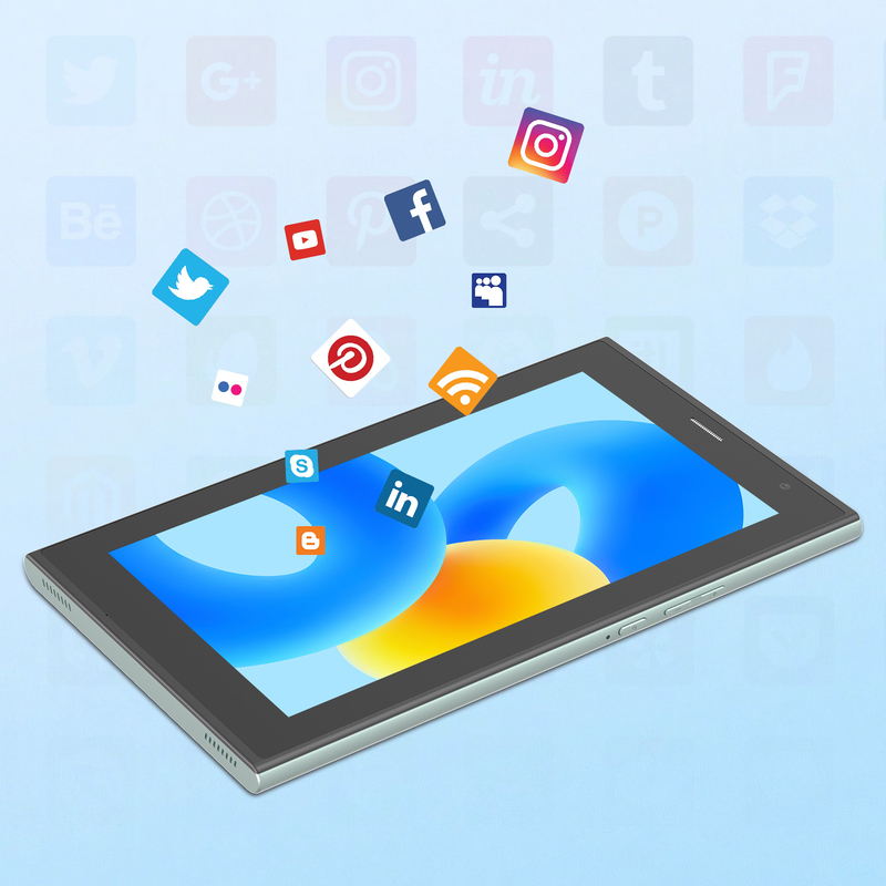 C idea Tablet Wifi 7 inci dengan Case 8+256GB Storage Quad Core Processor 600x1024 IPS Touchscreen CM524 hijau