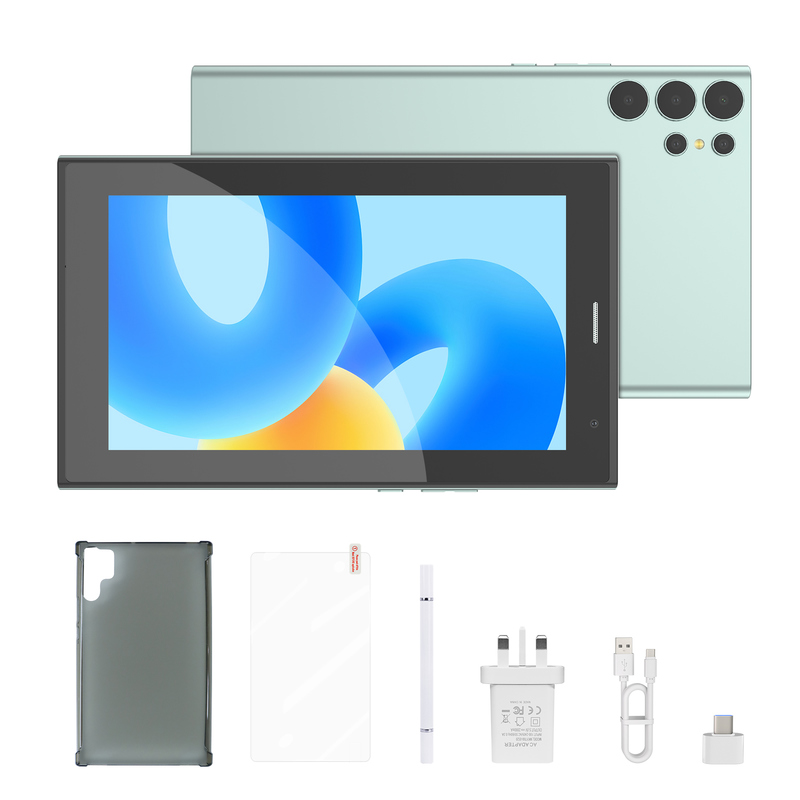 C idea Tablet Wifi 7 inci dengan Case 8+256GB Storage Quad Core Processor 600x1024 IPS Touchscreen CM524 hijau