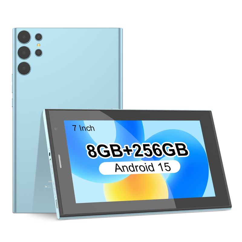 Tablet Wifi C idea 7 inci dengan Casing Penyimpanan 8+256GB Prosesor Quad Core Layar Sentuh IPS 600x1024 CM524 biru