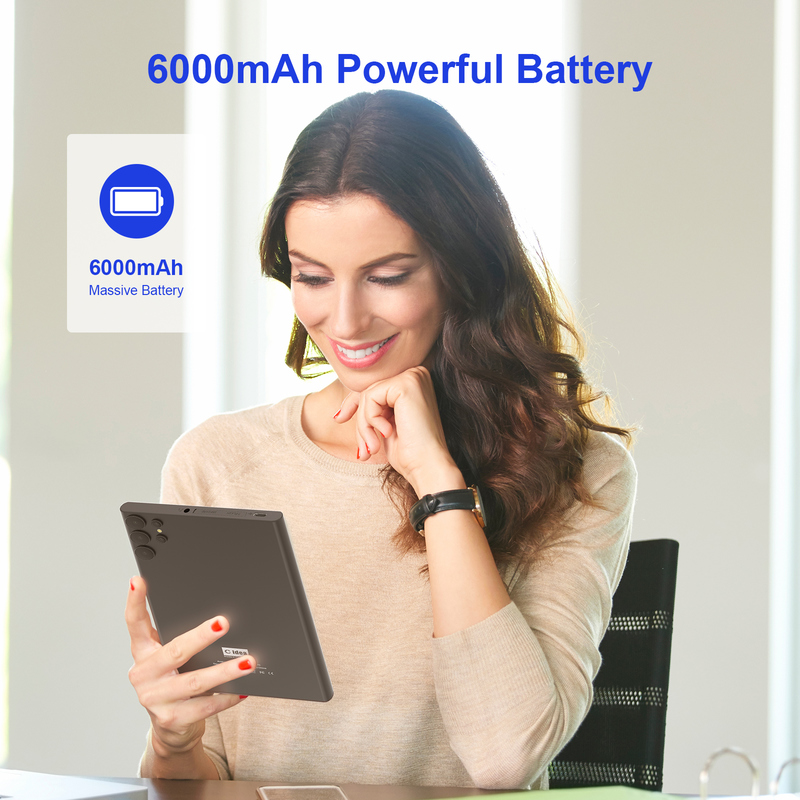 C idea Tablet Wifi 7 inci dengan Case 8+256GB Storage Quad Core Processor 600x1024 IPS Touchscreen CM524 hitam