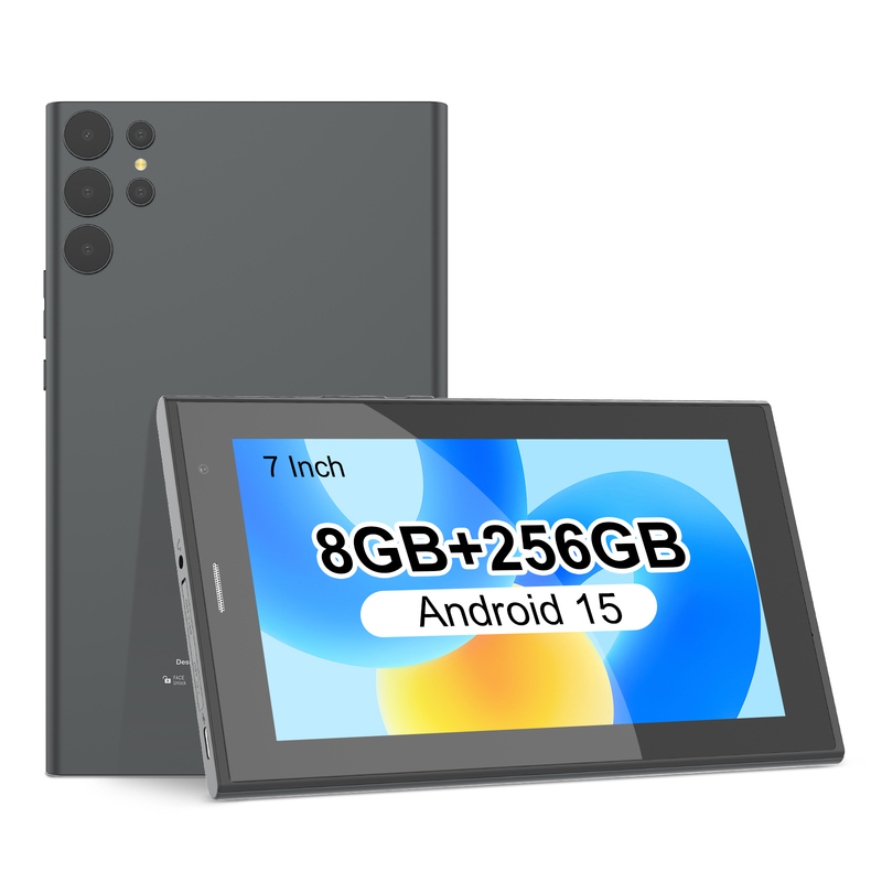 Tablet Wifi C idea 7 inci dengan Casing Penyimpanan 8+256GB Prosesor Quad Core Layar Sentuh IPS 600x1024 CM524 abu-abu