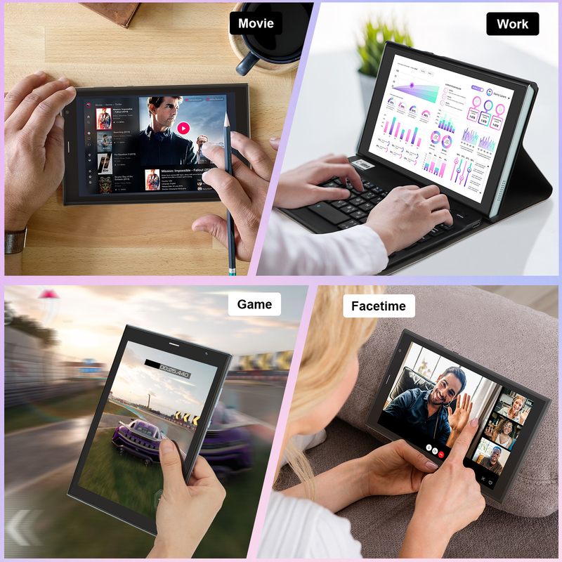Tablet Wifi C idea 8 inci dengan Penyimpanan 8+512GB Prosesor Quad Core 800x1280 IPS Layar Sentuh biru CM824