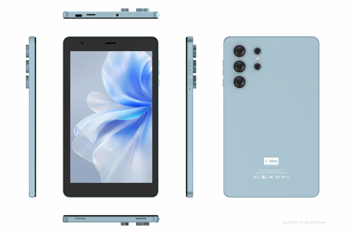 C idea Tablet Wifi 8 inci dengan penyimpanan 8+512GB MTK6737 Quad Core Processor 800x1280 IPS Touchscreen CM826