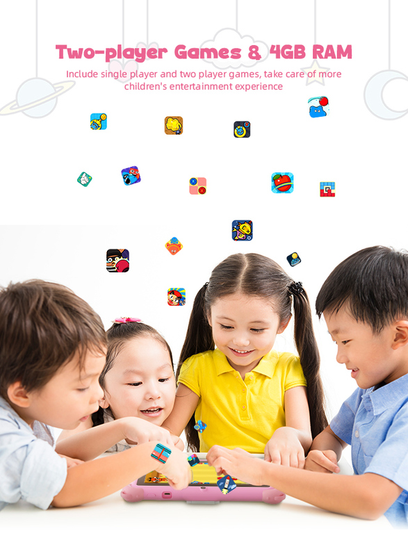 C Idea Tablet Cerdas Pendidikan Android 14 7 Inci Untuk Siswa CM88 merah muda