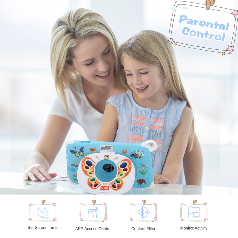 Tablet Anak C Idea Android 15 8+256GB Tablet Edukasi Kidspad dengan Aplikasi Ramah CM86 biru