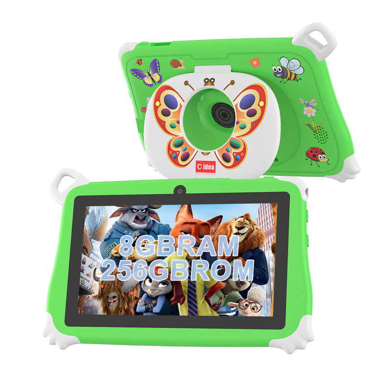 Tablet Anak C Idea Android 15 8+256GB Tablet Edukasi Kidspad dengan Aplikasi Ramah CM86 hijau