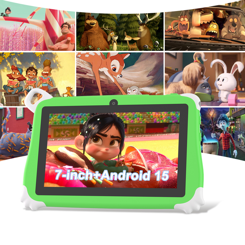 Tablet Anak C Idea Android 15 8+256GB Tablet Edukasi Kidspad dengan Aplikasi Ramah CM86 hijau
