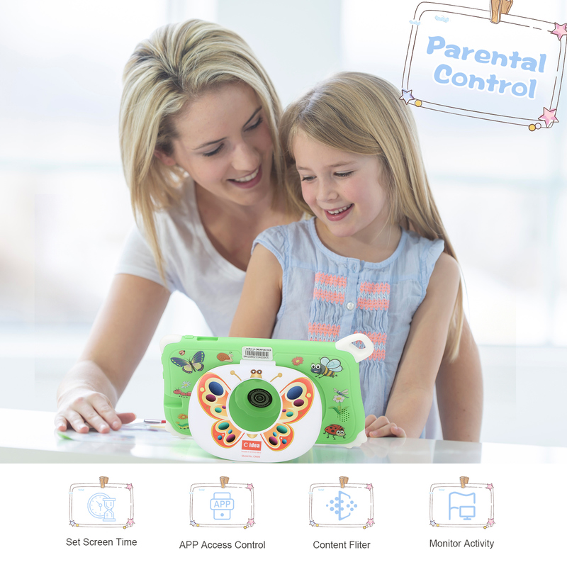 Tablet Anak C Idea Android 15 8+256GB Tablet Edukasi Kidspad dengan Aplikasi Ramah CM86 hijau