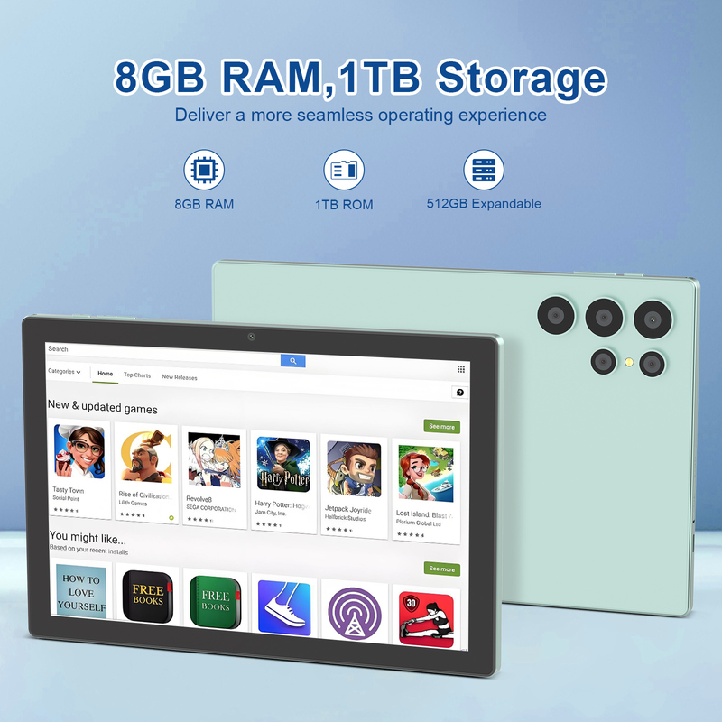 Tablet PC Layar Sentuh WiFi Android 10,1 inci C idea dengan Keyboard 5G LET CM8900plus