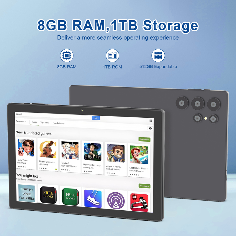 Tablet PC Layar Sentuh WiFi Android 10,1 inci C idea dengan Keyboard 5G LET CM8900plus