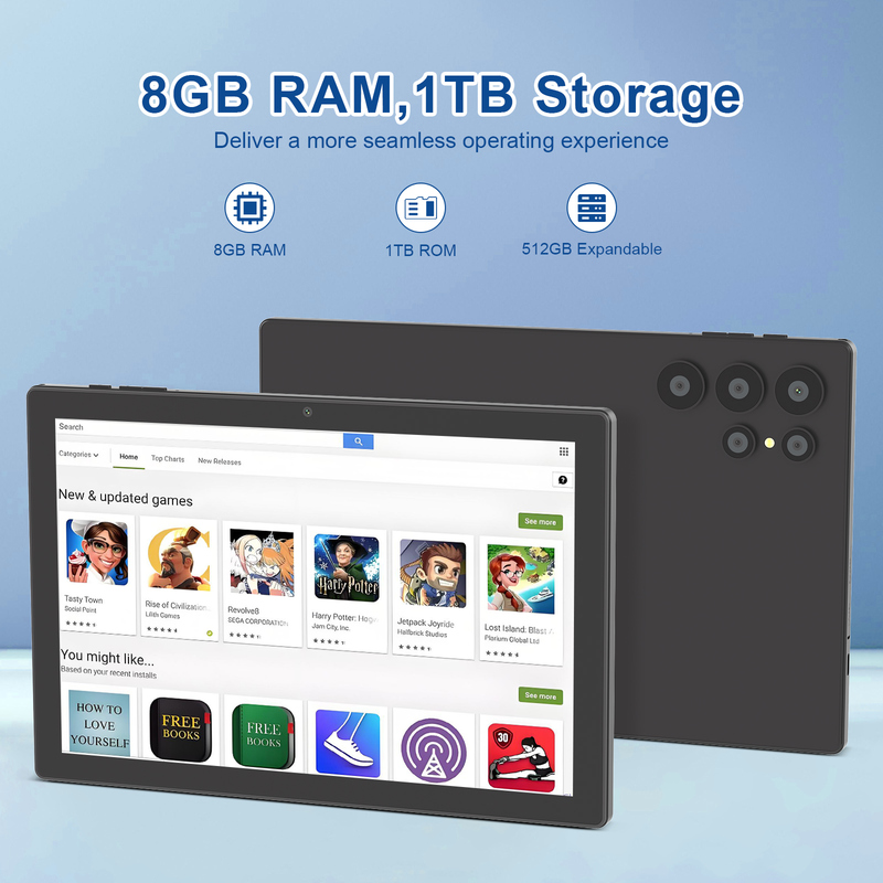 Tablet PC Layar Sentuh WiFi Android 10,1 inci C idea dengan Keyboard 5G LET CM8900plus