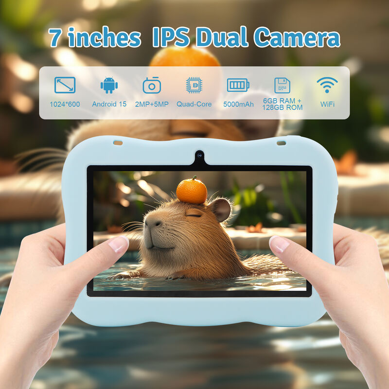 C idea Youth 7 Inch Tablet Android 15 dengan slot kartu tf, WiFi,6GB +128GB, 1024*600 IPS incell CM66