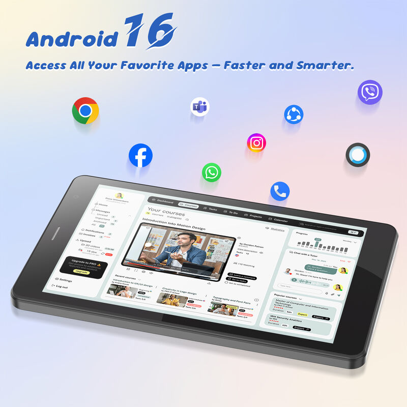 C idea 7 inci Tablet Wifi dengan Casing Penyimpanan 8+256GB Prosesor Quad Core Layar Sentuh IPS 600x1024 CM517 air