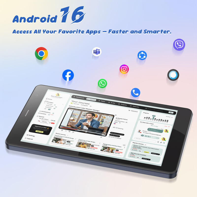 C idea 7 inci Tablet Wifi dengan Casing Penyimpanan 8+256GB Prosesor Quad Core Layar Sentuh IPS 600x1024 CM517 air