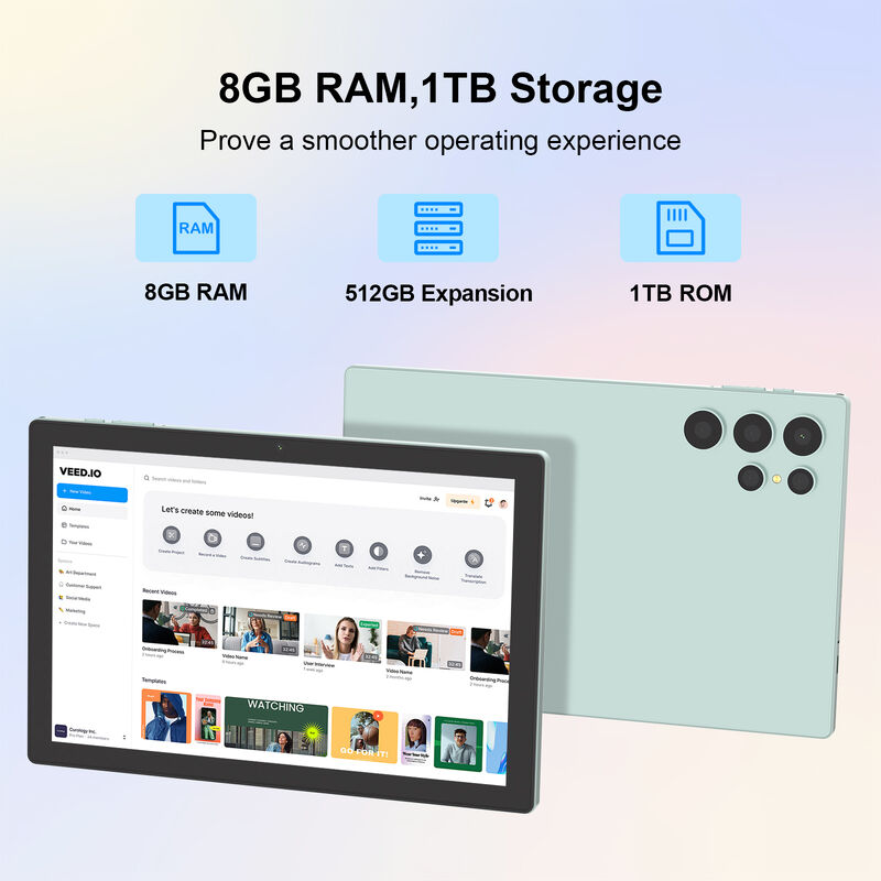 C Idea 10 inci Tablet Android CPU Snapdragon dengan Keyboard untuk Siswa CM9000ultra Hijau