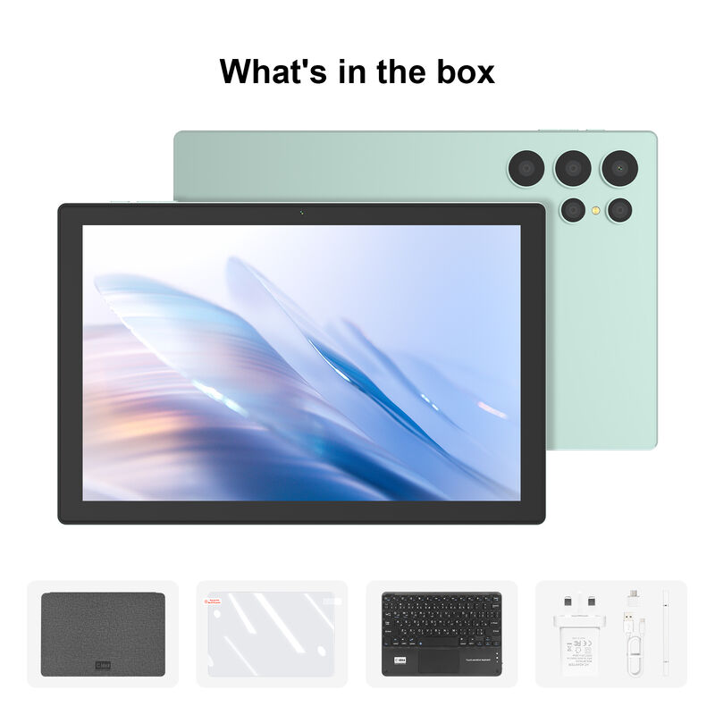 C Idea 10 inci Tablet Android CPU Snapdragon dengan Keyboard untuk Siswa CM9000ultra Hijau