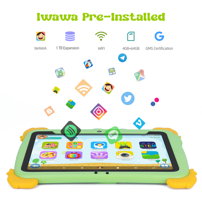C Idea 10,1 inci Android Tablet 4GB RAM 64GB ROM Tablet Kidspad P1100