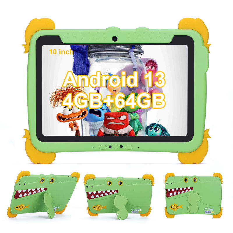 C idea Kids Tab 10.1inch Android 13 Tablet untuk Anak 4GB RAM 64GB ROM Perlindungan Mata Layar sentuh untuk anak-anak 3-8 tahun