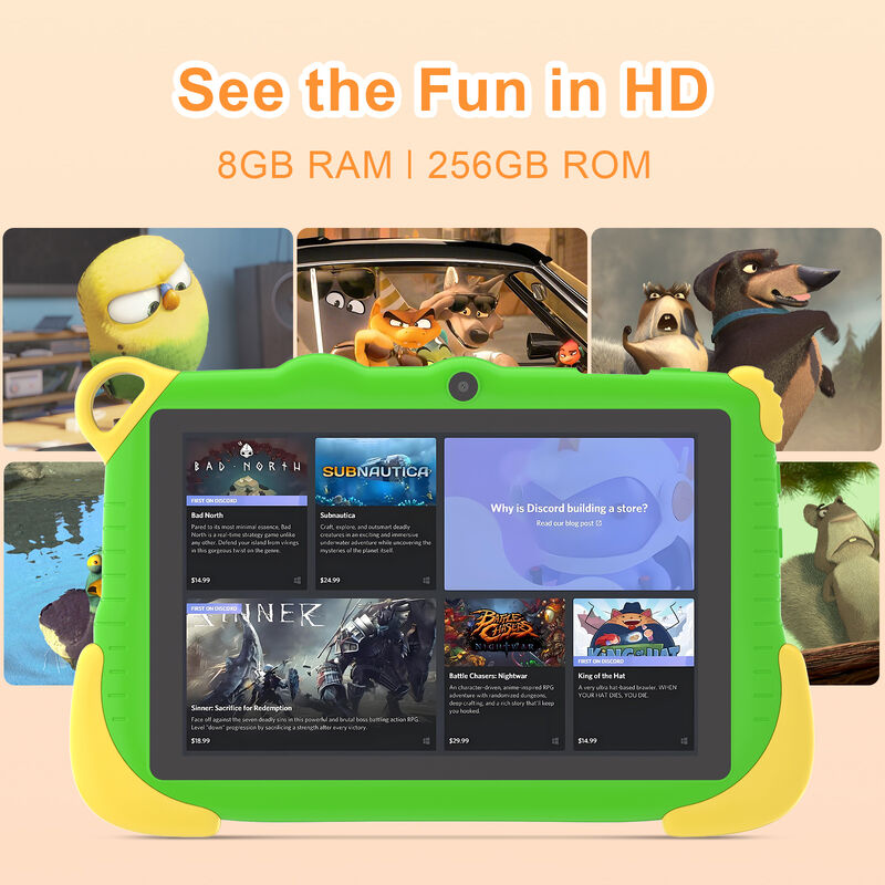 C idea Tablet Pendidikan Portable Untuk Siswa 8GB RAM 256GB ROM Baterai Panjang CM78-Hijau