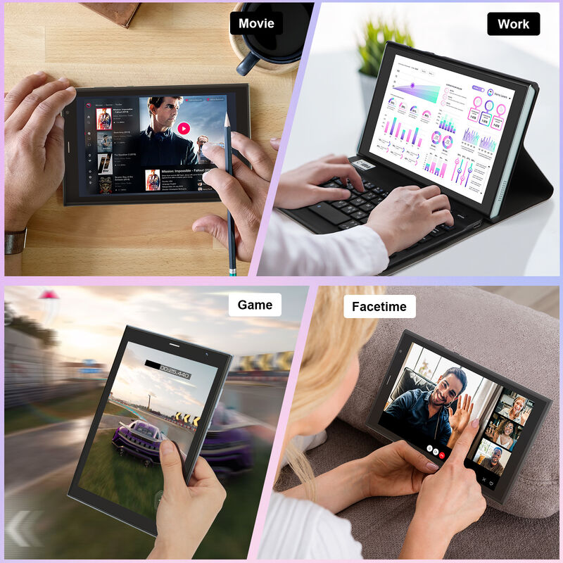 C Idea CM824 Ultra 8-Inch Android 16 Business Tablet Quad-Core 8GB 512GB Storage FHD Touch Screen Dual Camera Tablet (Hitam)