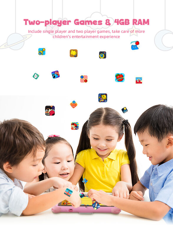 C Idea Tablet Anak 7 Inci, Penampilan Indah dan Casing Pelindung Bawaan Ketahanan dan Daya Tahan untuk Pendidikan Anak CM88