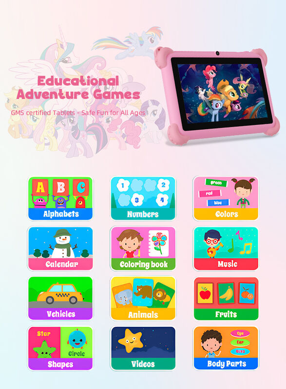 C Idea Tablet Anak 7 Inci, Penampilan Indah dan Casing Pelindung Bawaan Ketahanan dan Daya Tahan untuk Pendidikan Anak CM88