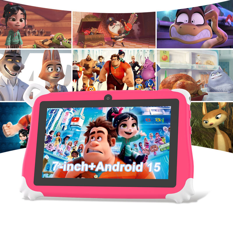 C Idea Tablet PC Anak Baru 7 Inci 8GB RAM 256GB ROM Android 16 Wi-Fi Tahan Jatuh Penggunaan Pendidikan (CM86-Pink)