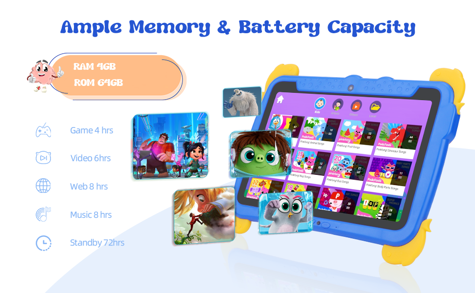 C idea 10.1 inci Anak Tablet PC Dengan Kasus Perlindungan Mata ips HD Screen Pra-Install IWAWA P1150