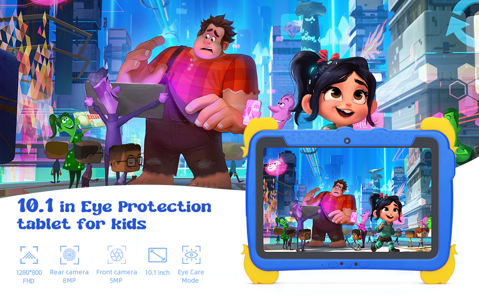 C idea 10.1 inci Anak Tablet PC Dengan Kasus Perlindungan Mata ips HD Screen Pra-Install IWAWA P1150